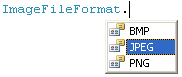 Supported Image Save Formats